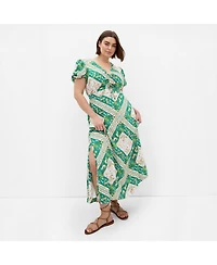 City Chic Women's Plus Aliya Ditsy Print Maxi Dress