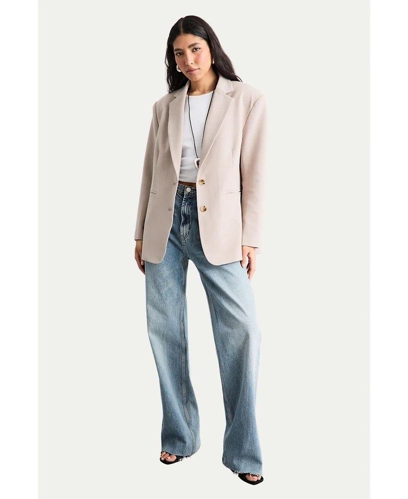 Warehouse Women's Oversized Single Breasted Blazer