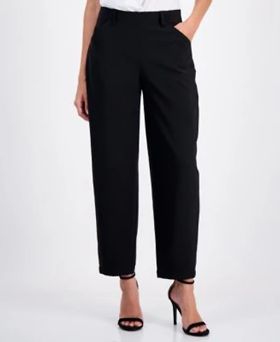 Anne Klein Womens Barrel Leg Ankle Pants