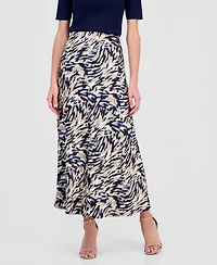 Anne Klein Women's Printed Bias-Cut Maxi Skirt