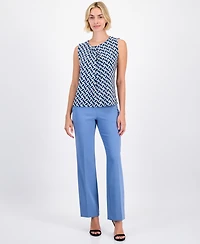Anne Klein Women's Gathered-Neck Sleeveless Top