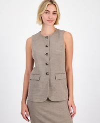 Anne Klein Women's Five-Button Crewneck Vest