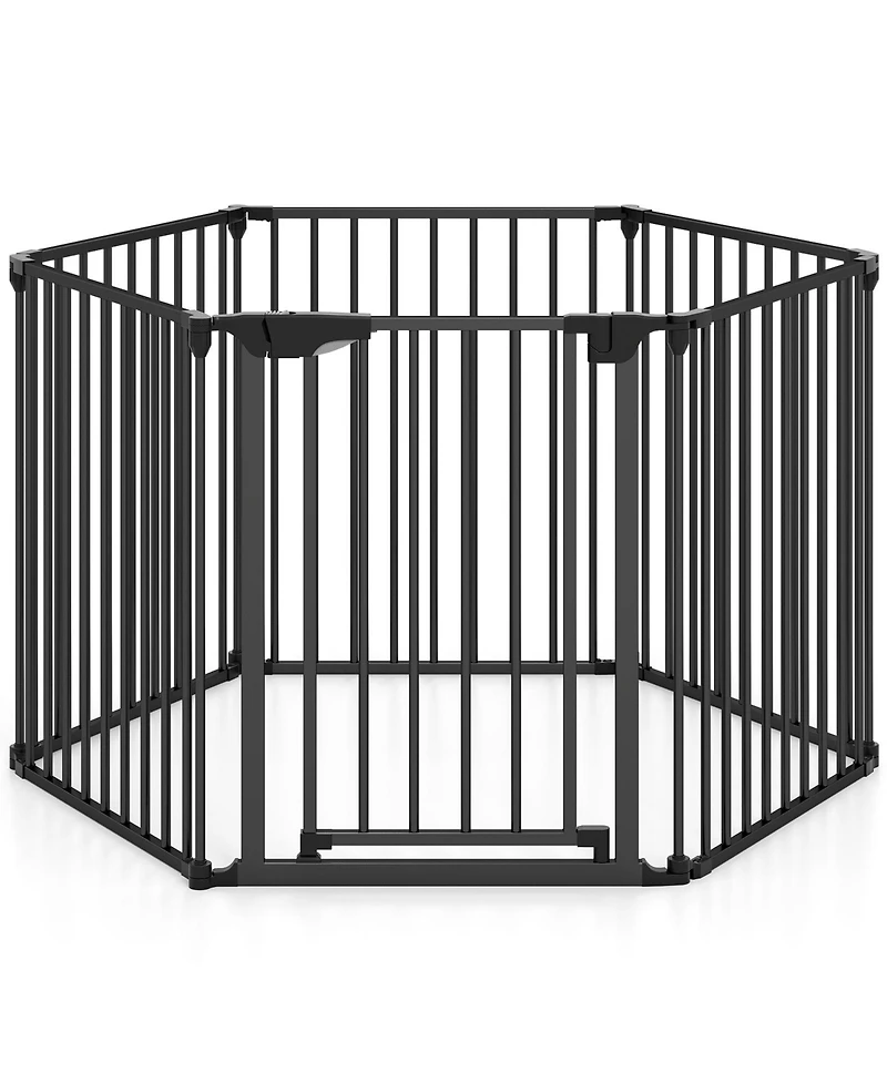 Cozito Extra Wide 6-Panel Adjustable Gate Fits 34.5-154 in Openings