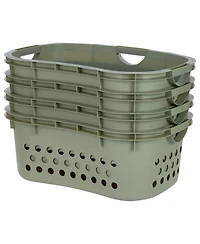 Iris 4 Pack Comfort Carry Lightweight Laundry Basket w/ Ergonomic Curves