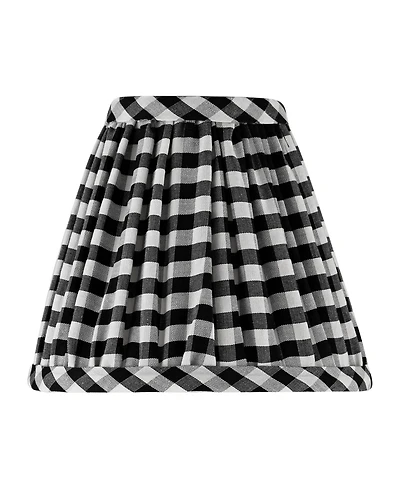 Springcrest Gingham Plaid Pleated Cotton Clip-On Empire Shade (3x6x5