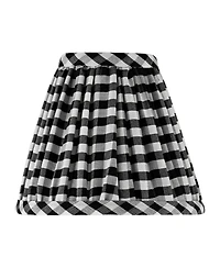 Springcrest Gingham Plaid Pleated Cotton Clip-On Empire Shade (3x6x5