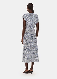 Whistles Women's Flaming Leopard Print Midi Dress
