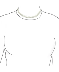 Bling Jewelry Simple Classic Freshwater Cultured Pearl Strand Necklace 7MM Hand Knotted Sterling Silver Clasp
