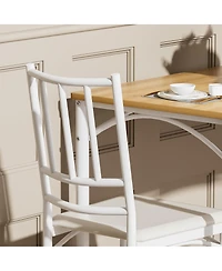 Streamdale Furniture Industrial Dining Table Set with 4 Benches, 43.3 inch