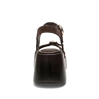 Forever & Always Shoes Women's Kalia Leather Wedge Sandal