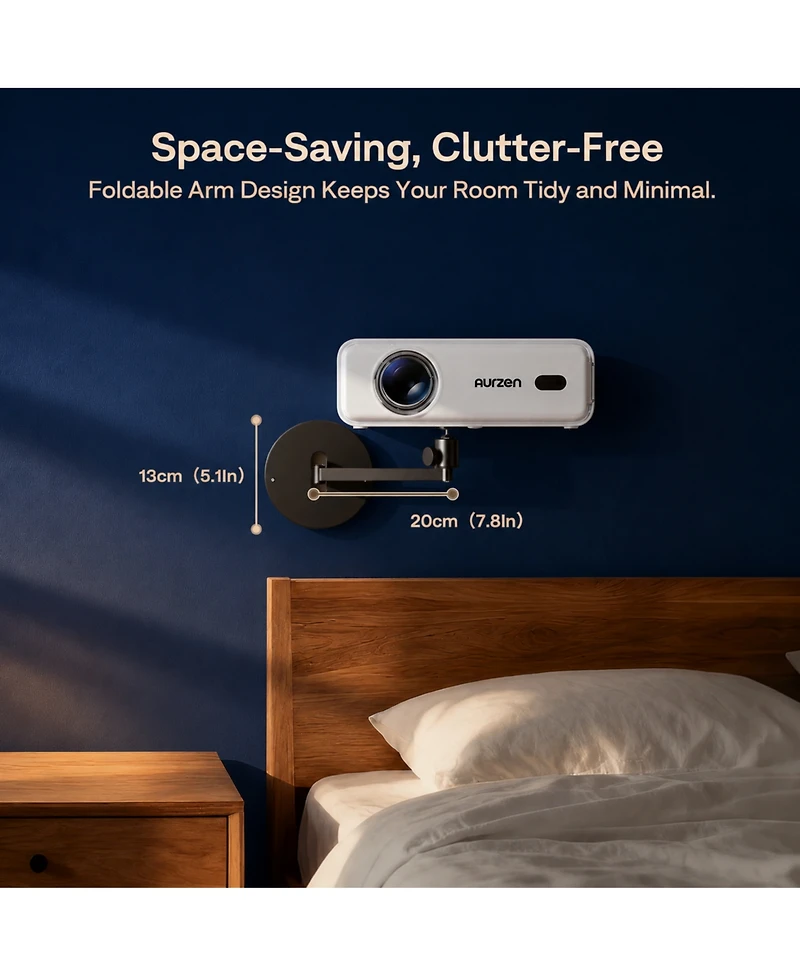 Aurzen Multi-Angle Projector Stand, Rotation, Gimbal Stand with -Inch Screw Compatible Most Projectors