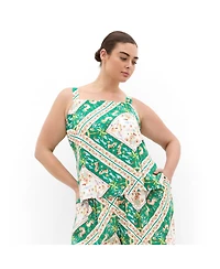 City Chic Women's Plus Jayla Prairie Print Top