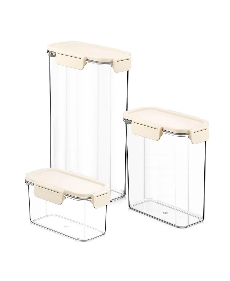 Sorbus 3-Pack Snap Lids Airtight Food Storage Container Set