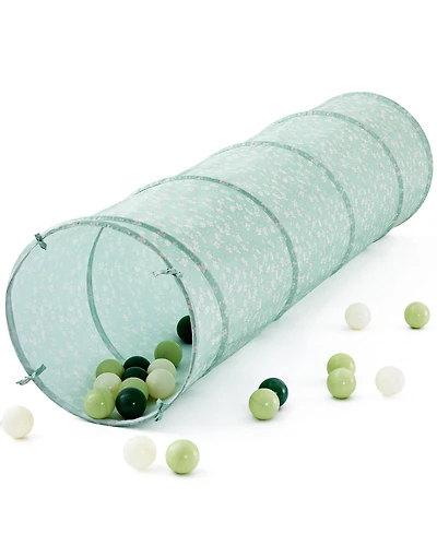 Tiny Land Adventure Play Tunnel for Toddlers, 69" x 18" Foldable Pop Up Crawl Tunnel with Storage Bag