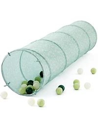 Tiny Land Adventure Play Tunnel for Toddlers, 69" x 18" Foldable Pop Up Crawl Tunnel with Storage Bag