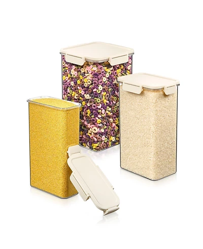 Sorbus 3 Piece Assorted Size Tall Airtight Food Storage Container