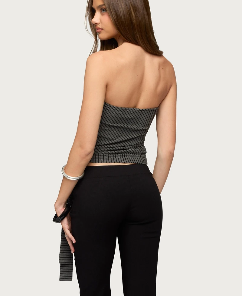 Edikted Women's Margotte Striped Strapless Top