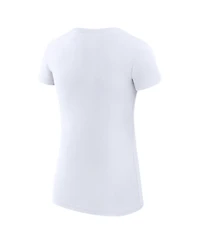 G-iii 4Her by Carl Banks Women's White New York Knicks Super-Slim Fit Lightweight Basketball Love T-Shirt