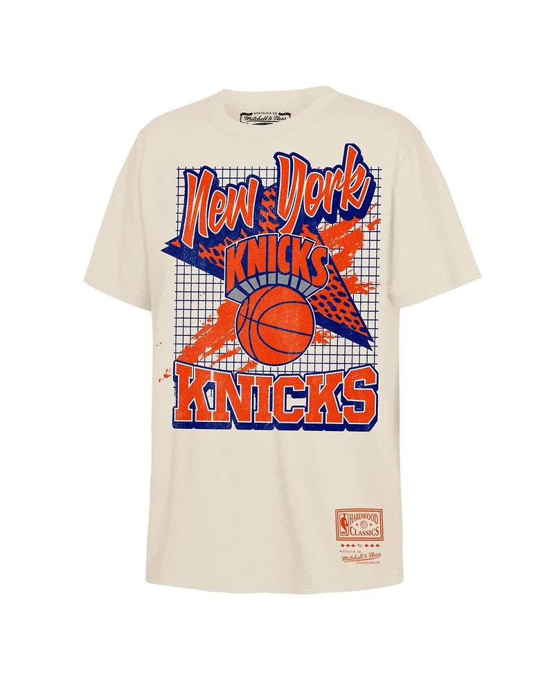 Mitchell & Ness Big Boys and Girls Natural New York Knicks Hardwood Classics Retro Vibe T-Shirt