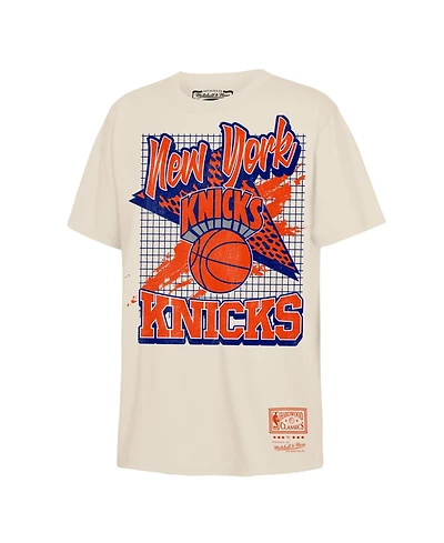 Mitchell & Ness Big Boys and Girls Natural New York Knicks Hardwood Classics Retro Vibe T-Shirt