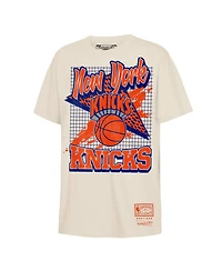Mitchell & Ness Big Boys and Girls Natural New York Knicks Hardwood Classics Retro Vibe T-Shirt