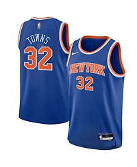 Nike Big Boys and Girls Karl-Anthony Towns Blue New York Knicks Swingman Icon Edition Jersey