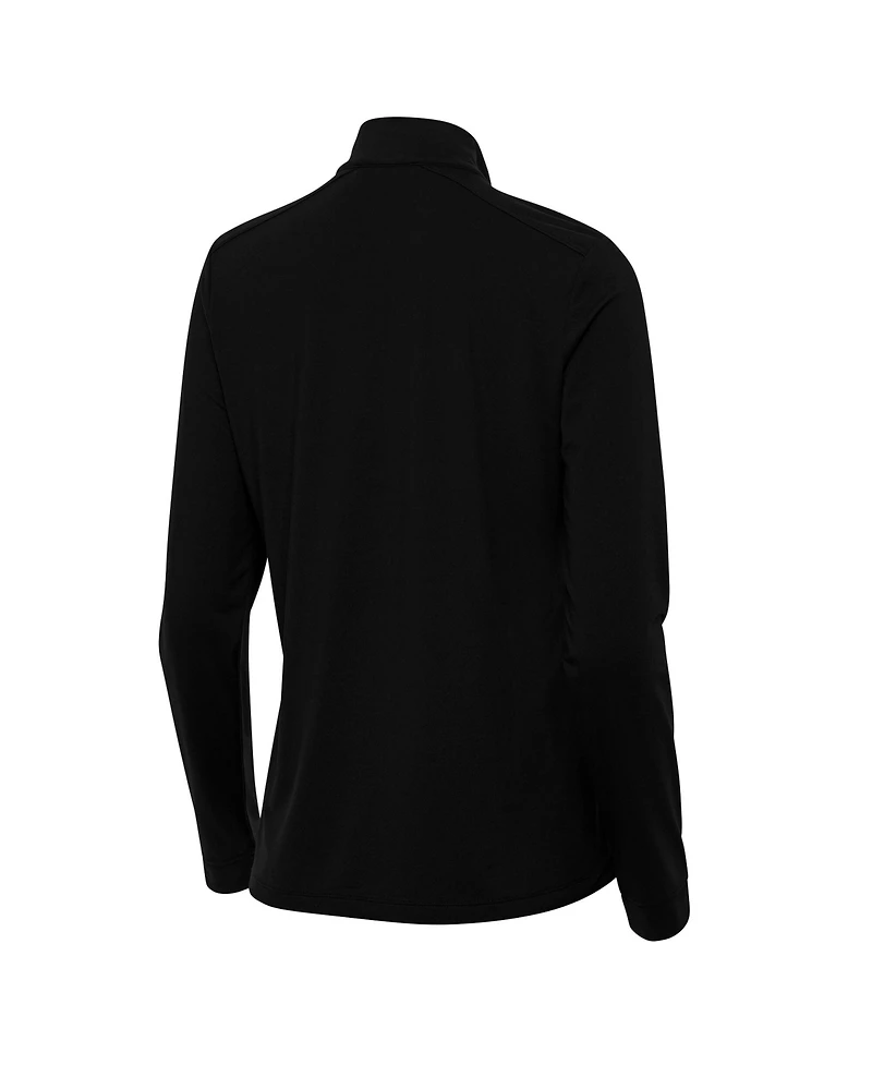 Antigua Women's New York Knicks St. Patrick's Day Intent Quarter-Zip Sweatshirt