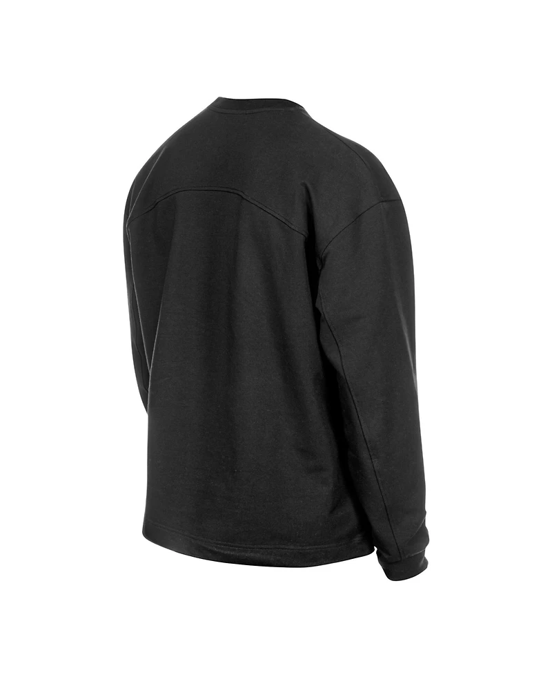 New Era Men's Black York Knicks Leisure Collection Stretch Fleece Sweatshirt