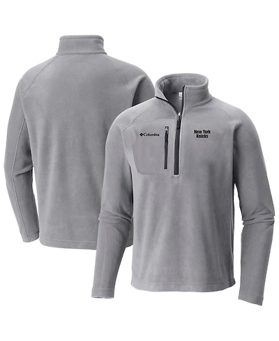 Columbia Men's Gray New York Knicks Fast Trek Iii Half-Zip Fleece Pullover Sweatshirt