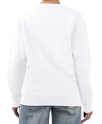 G-iii 4Her by Carl Banks Women's White New York Knicks Collage Team Graphic Fleece Pullover Sweatshirt