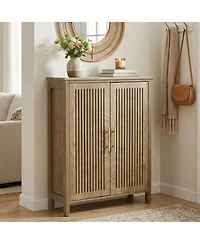 Slickblue 5 Tier Shoe Cabinet with Doors for Tall Entryway Storage