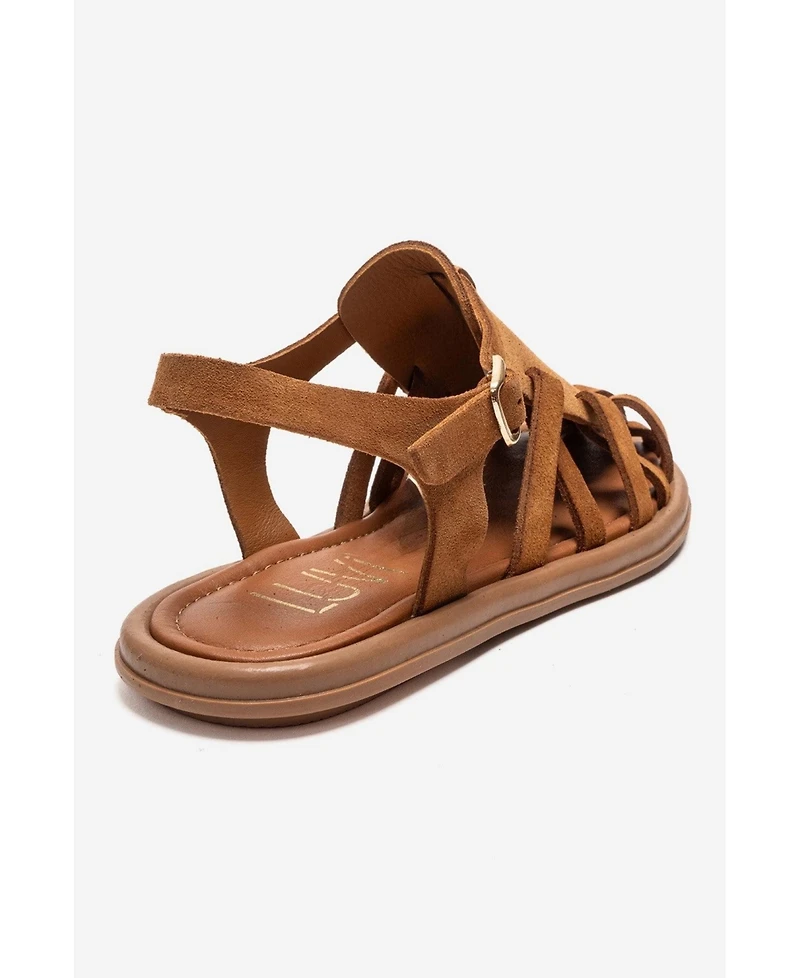 Forever & Always Shoes Women's Alone Leather Gladiator Sandal