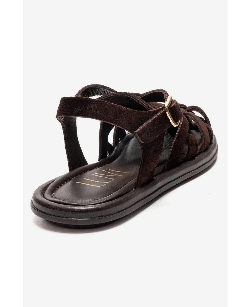 Forever & Always Shoes Women's Alone Leather Gladiator Sandal