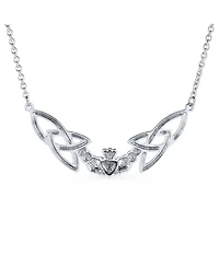 Bling Jewelry Romantic Celtic Claddagh Collar Necklace Trinity Love Knot Friendship