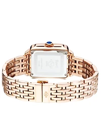 GV2 by Gevril Women's Bari Tortoise Swiss Quartz Diamond Ip Stainless Steel Bracelet Watch