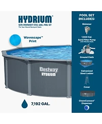 Bestway Hydrium 18' x 52" Round Steel Wall Above Ground Pool Set