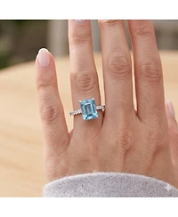 Simona Elegant Radiant-Cut 4-Prong Solitaire Cz Ring