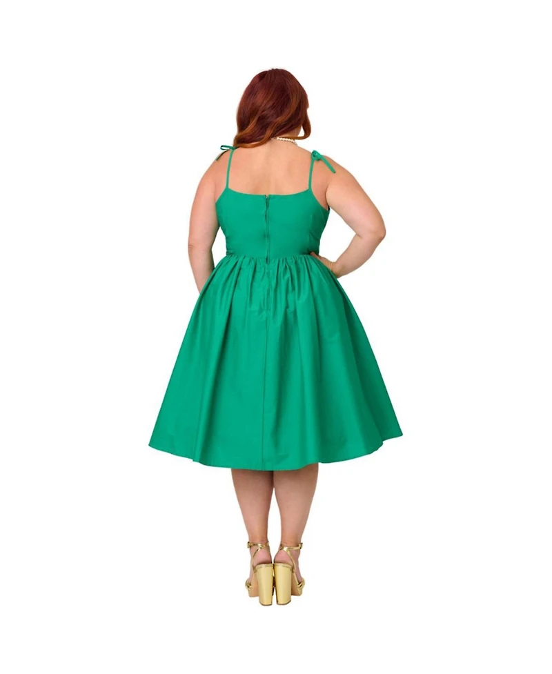 Unique Vintage Plus 1950s Cotton Swing Dress