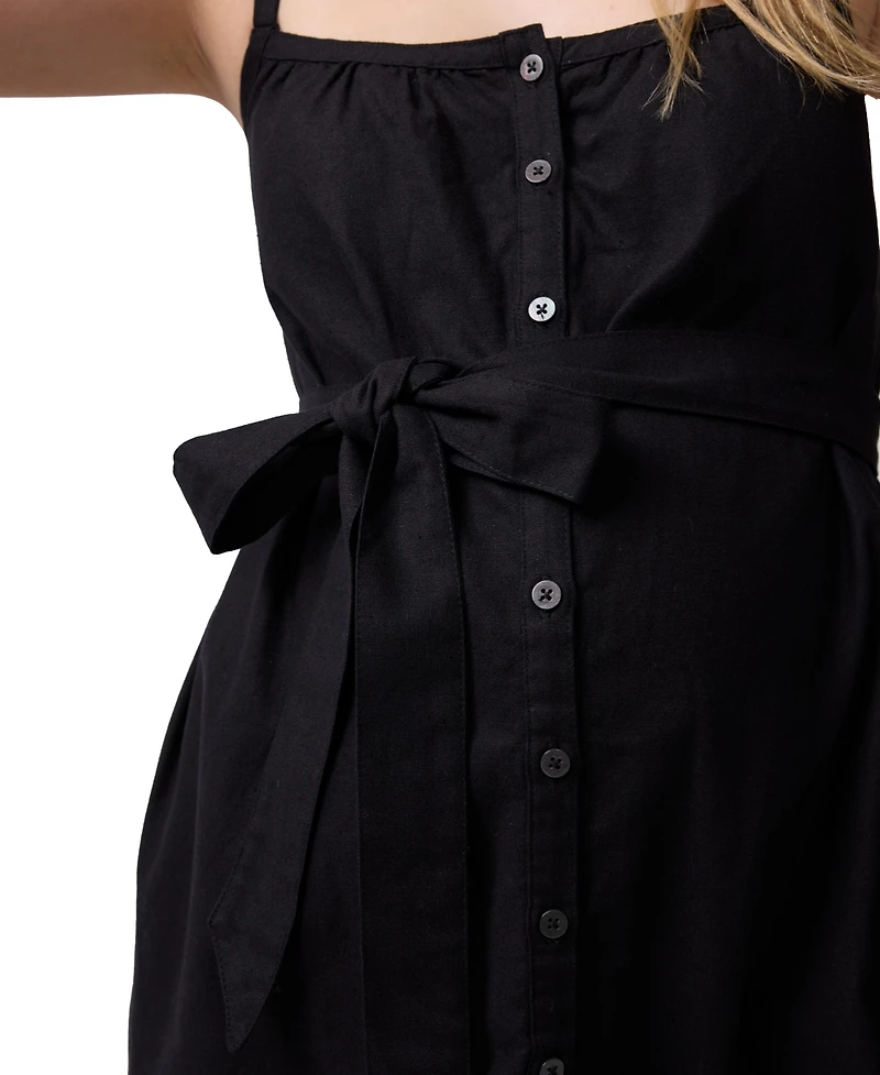 Ingrid + Isabel Maternity Sleeveless Button Front Midi Dress