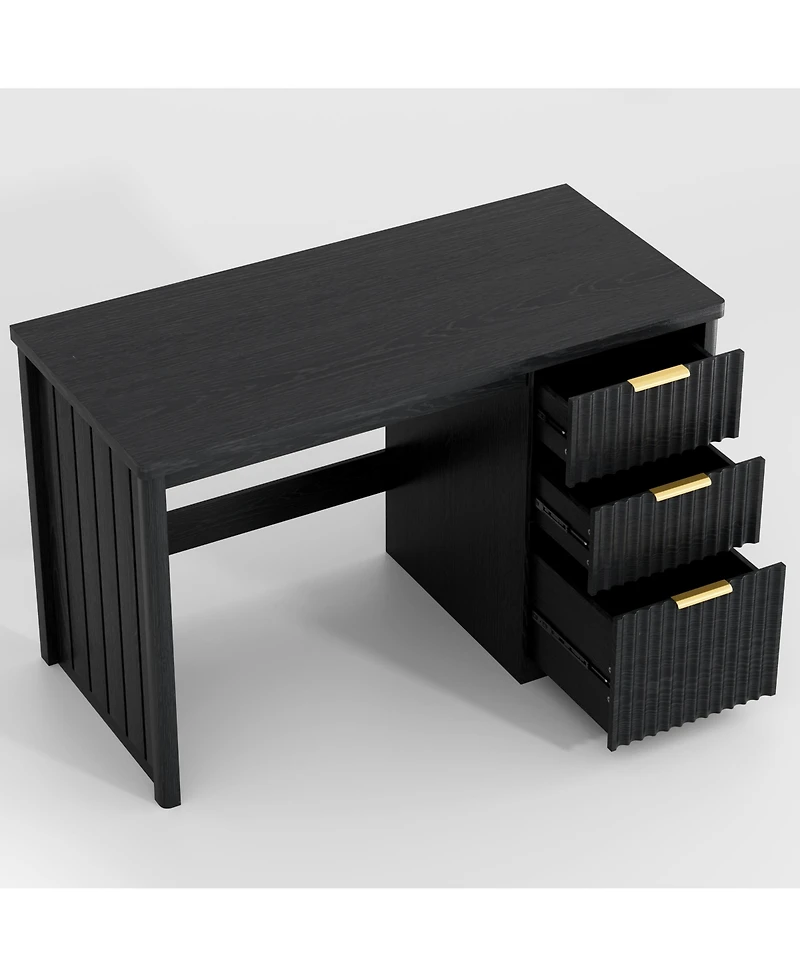 Vlsrka Computer Desk With File Drawers And Storage