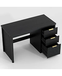 Vlsrka Computer Desk With File Drawers And Storage