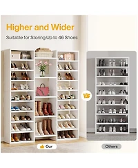 Slickblue Freestanding 14 Tier Shoe Organizer for Large Shoe Collection