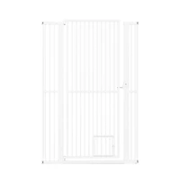 Ruie 59 in Extra Tall Pet Gate with Adjustable Width and Dual Lockable Doors