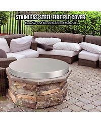 Cozito Fire Pit Cover Lid, Portable SUS304 Stainless Steel Spark Screen