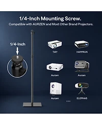 Aurzen Projector Floor Stand Screw Adjustable Durable and Stable, Compatible Most Projectors