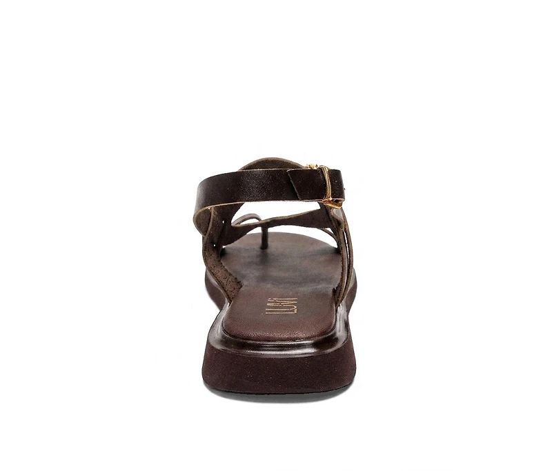Forever & Always Shoes Women's Fabiana Leather Thong Sandal