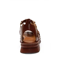 Forever & Always Shoes Women's Solis Leather Beaded Sandal