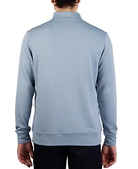 TailorByrd men Ottoman Quarter Zip with Suede Tipping
