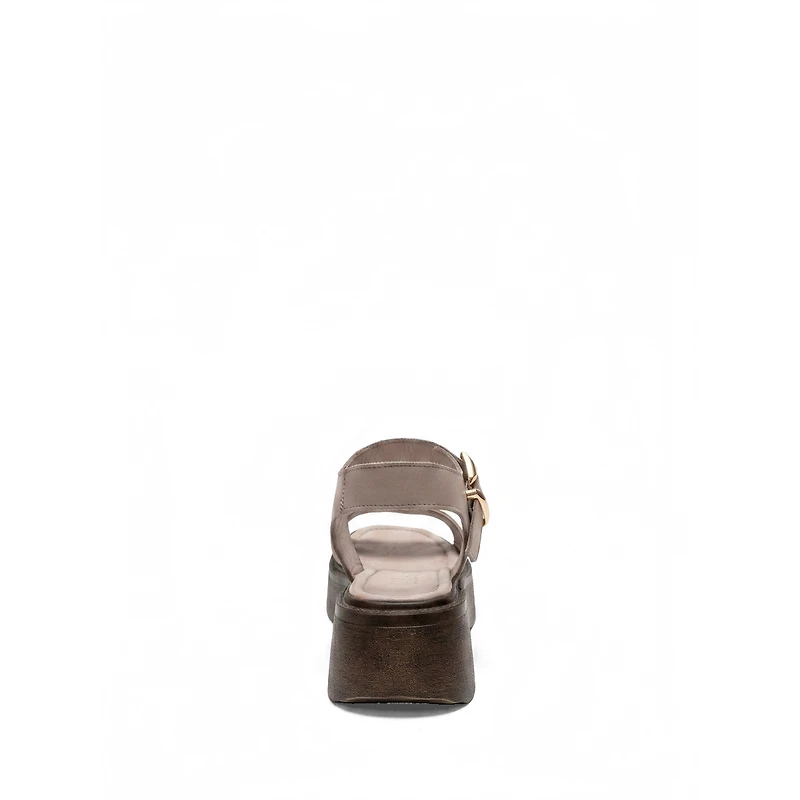 Forever & Always Shoes Women's Lone Leather Platform Sandal