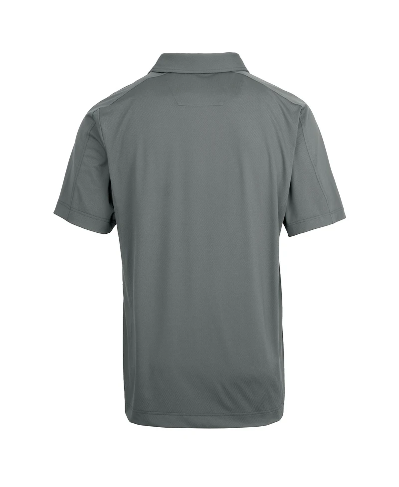 Cutter & Buck Men's Steel Los Angeles Dodgers Prospect Textured Stretch Big Tall Polo Shirt